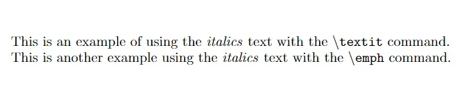 Italics Text