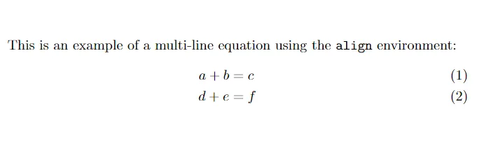 Line Break in Equation