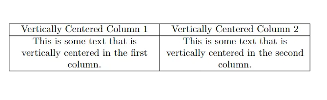 Veritically Center Align Text in Table